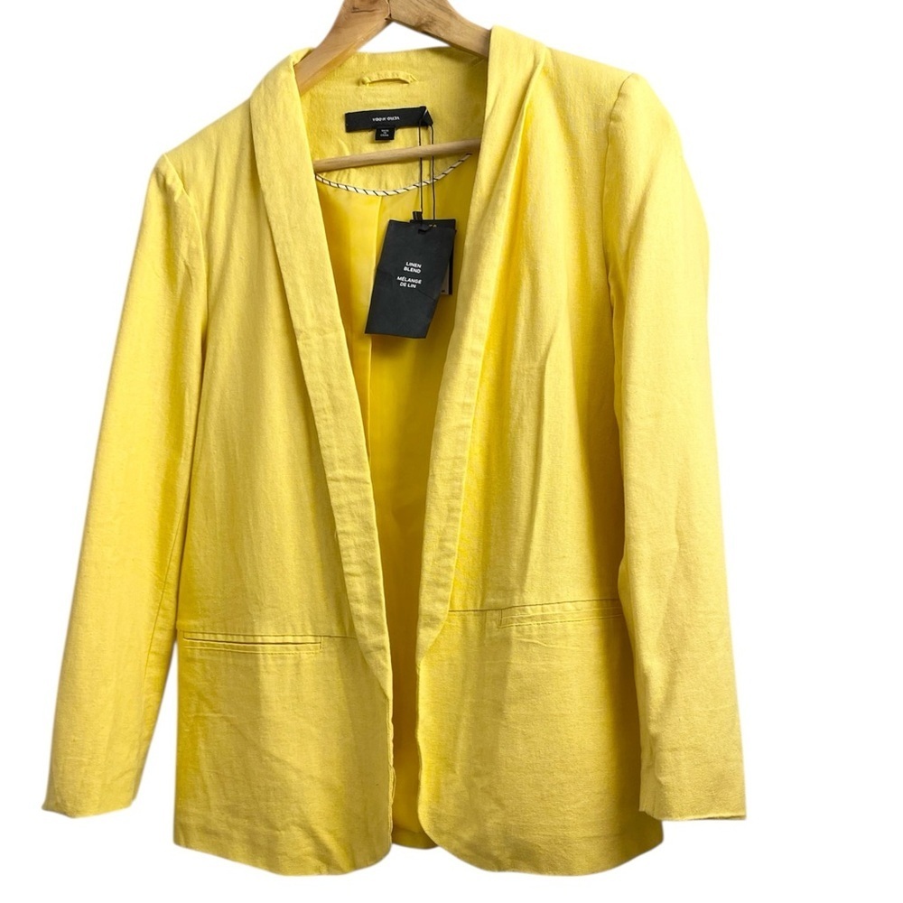 Yellow Linen Women's Blazer Jacket